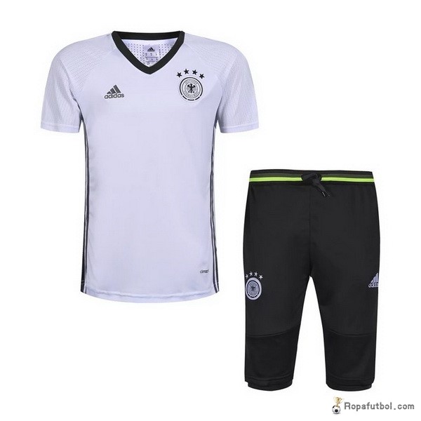 Camiseta Entrenamiento Alemania Conjunto Completo 2016 Blanco